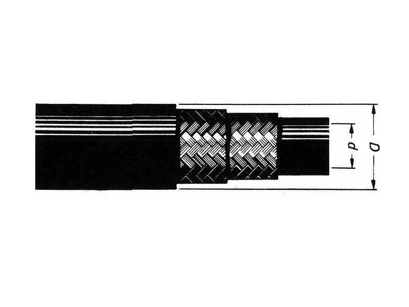 Schmid Hydraulik GmbH - Hydraulikschlauch 2SC DN08 - Ringnippel D=14mm - AG  - 10L (M 16x1.5)